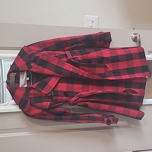 Stylish Jessica Simpson red and black coat